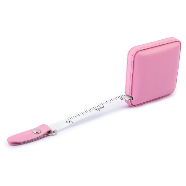 Рулетка портновская кожзаменитель пластик 150 см, 02 розовая, Gamma SSL-150