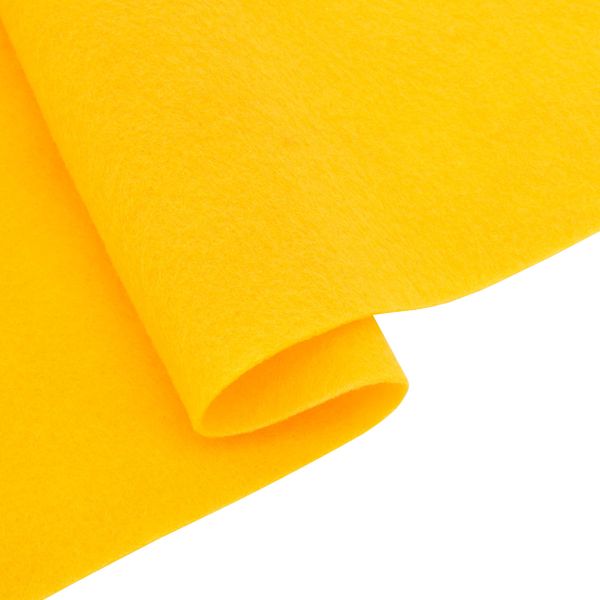 Фетр листовой мягкий 1.5 мм, 30х30 см, 180 г/м², 100% п/э, 4 шт, жёлтый 8109