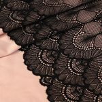 Кружево бельевое эластичное 195 мм / 10 м, цв.02 черный, Kruzhevo