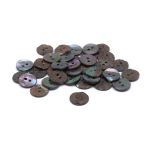 Пуговицы на 2 прокола 18L (11мм), ракушка (B-Grey (серый)), CN-S003A, 36 шт