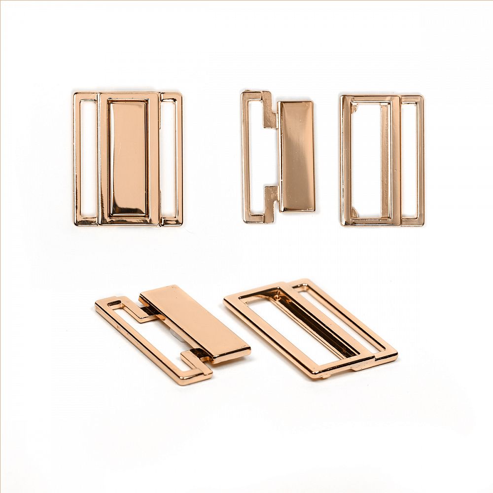 Пряжка-застежка для купальников металл 25.0 мм, 123SW цв.золото уп.10 шт