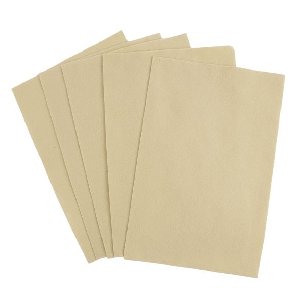 Фетр листовой 1 мм, 20х30 см, 5 шт, 075 молочный, Blitz FKC10-20/30