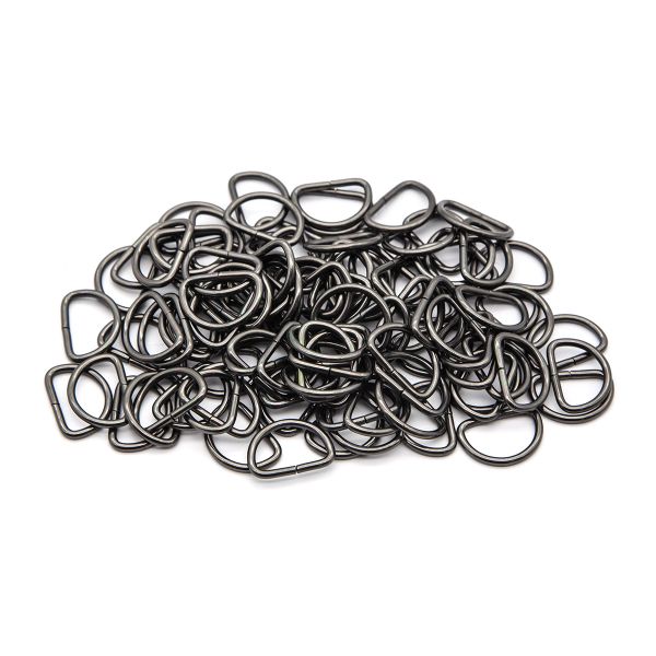 Полукольцо сварное металл внутр. 20 мм (внешн. 25х18 мм, ⌀2,5 мм), 100 шт, черный никель, 816B-113