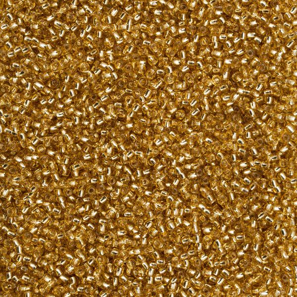 Бисер Preciosa 10/0 (2.3 мм), 500 г, прозрачный с серебр. центром, круг.отв., (17020) 331-19001-10/0