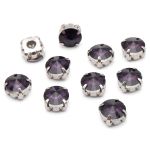 Хрустальные стразы в цапах круглой формы, фиолетовый 8 мм, 10 шт. Astra&Craft, РЦ012НН8