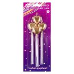 Набор свечей для торта 6 г, 12х4 шт, 01_золотистные сердечки, Boomzee BCD-24