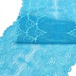 Кружево бельевое эластичное 195 мм / 10 м, цв.A2201 яркая бирюза, Kruzhevo