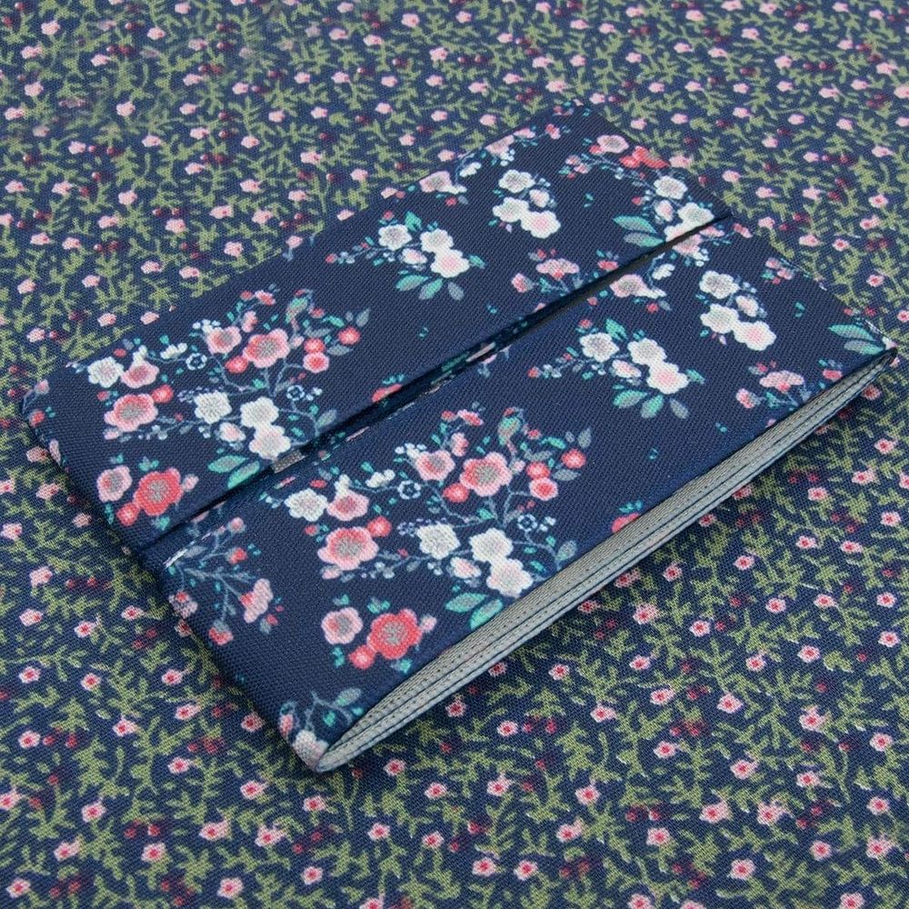 Ткань для рукоделия в наборе х/б с лентой 48х50см+1,5м (25684/25295 т.синий) 29488