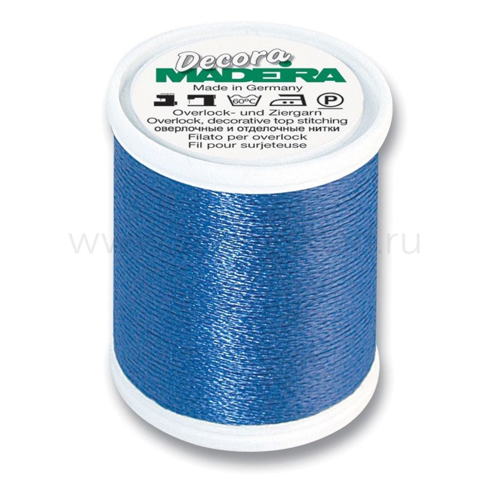 Нитки оверлочные вискоза Madeira Decora №6, 100 м, цв. 1566, 9306, 5 катушек