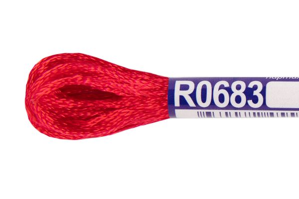 Мулине Gamma вискоза 100%, цв.R0683 красный, 12 мотков по 8 метров