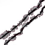 Резинка декоративная с рюшем 18.0 мм / 25 метров, черный/красный, Blitz DT-07