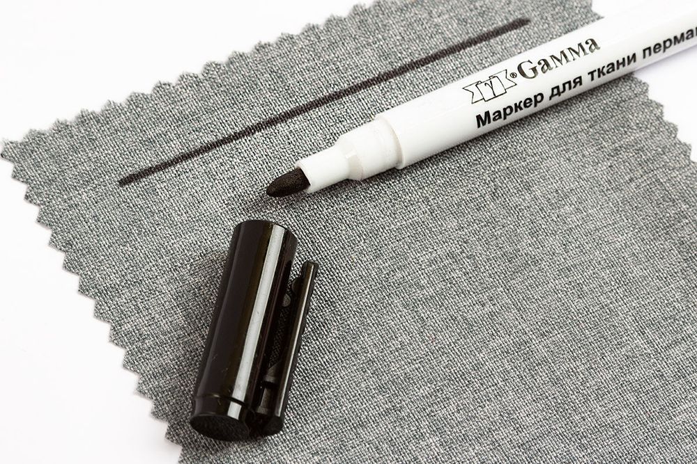 Маркер перманентный черный, для ткани, Gamma MKY