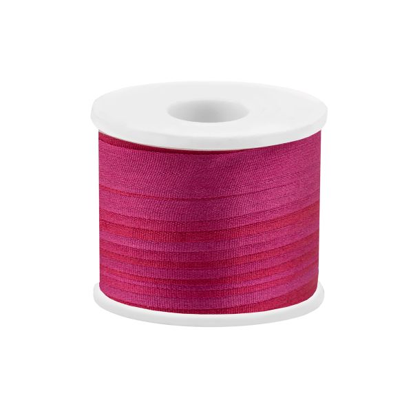 Лента (тесьма) шелковая 7.0 мм / 45.5±0.5 метров, M105 т.красный/сиреневый, Gamma SRM-7