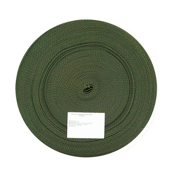 Стропа (ременная лента) 50 мм / 25 метров, толщ. 1.0 мм, [27.5 г/пог.м], 100% п/п, хаки, 4150