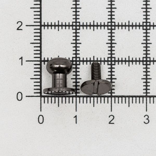 Винт кобурный металл ⌀7,5 мм чер.никель, 20 шт