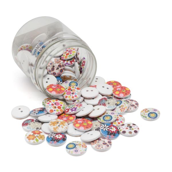 Украшения декоративные пуговицы деревянные Ассорти №5,18 мм, 100 шт