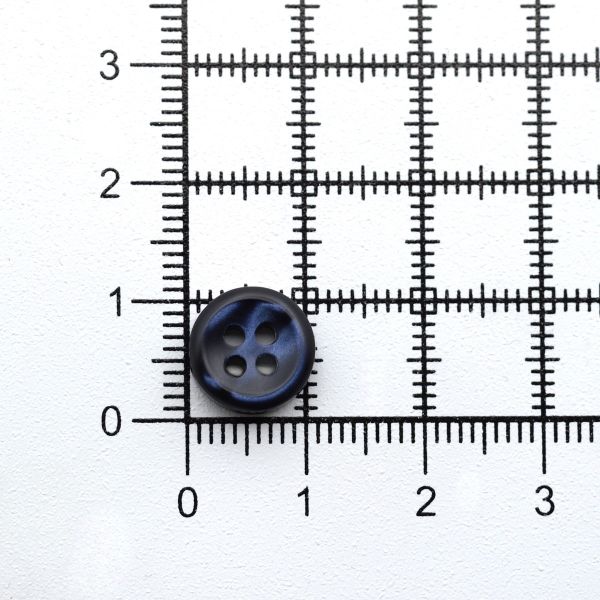 Пуговицы 4 прокола 17L (10,5мм), пластик (col.03 т.синий), 72 шт, CN 2801