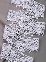 Кружево гипюр (плетёное) 45 мм, диз. 106, цв.01 белый, уп. 9 м., Kruzhevo