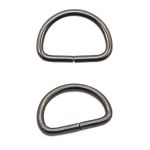 Полукольцо сварное металл внутр. 20 мм (внешн. 25х18 мм, ⌀2,5 мм), 100 шт, черный никель, 816B-113