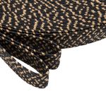 Стропа (ременная лента) 40 мм / 45.72 метра, [48.20 г/пог.м], с принтом эластичная, ZH882 бежевый/черный, 3Al294