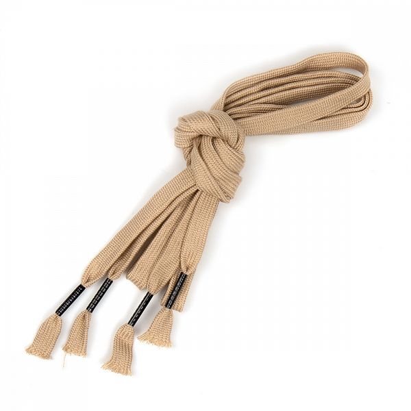 Шнурки плоские 10 мм, бежевый длина 130 см, 10 шт