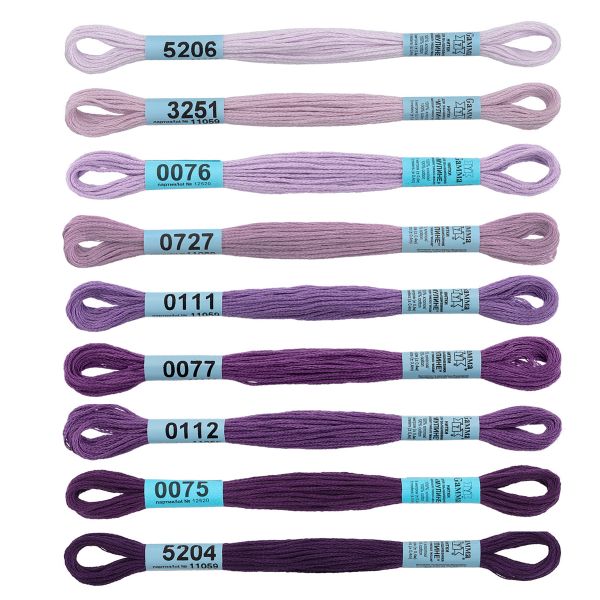 Набор мулине Gamma, 10, 9х8 м, Фиолетовый