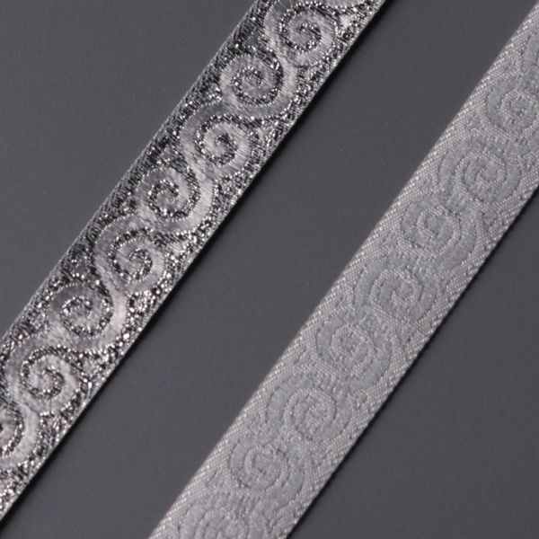 Тесьма металлизированная Спираль 16мм / 10м (серебро), 16061