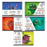 Альбом для рисования 100 г/м², A4 29х20.5 см, 16 л. на скобе, 10 шт, Буки и барабашки 000650, Светоч 16АЛСК4_1_3_9