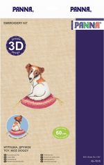 Набор для вышивания нитками Panna, Игрушка. Дружок, 8.5x9 см, IG-7015 Игрушка. Дружок