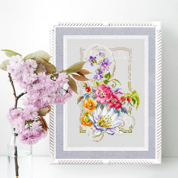 Набор для вышивания нитками Чудесная игла, Счастливого июля 15х21 см