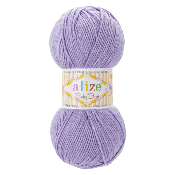 Пряжа Alize (Ализе) Baby Best / уп.5 мот. по 100 г, 240м, 682 лавандовый