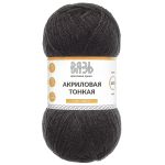 Пряжа Вязь Акриловая тонкая / уп.3 мот. по 100 г, 360 м, 990 черный