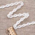 Кружево вязаное (тесьма) 15 мм белый, 5 м