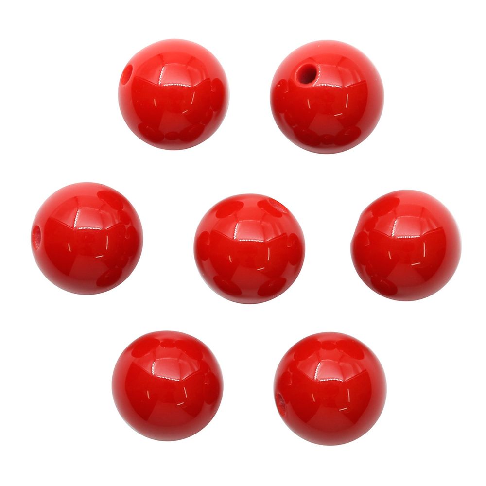 Бусины из смолы, имитация камня 11 мм, 10 шт в упак, яшма св.красная /TOS/