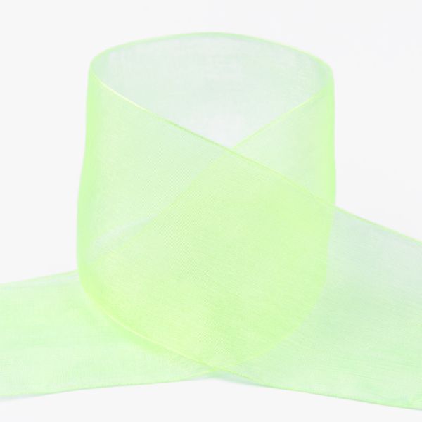 Лента капроновая (органза) 75.0 мм / 22.8±1 метра, 117 св.салатовый, Blitz OR-75