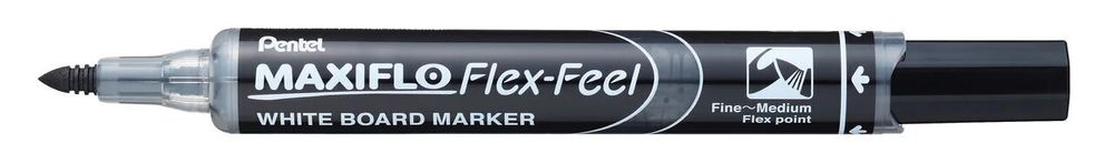 Маркер Pentel Maxiflo 1-5 мм, перо круглое, MWL5SBF-AX черный