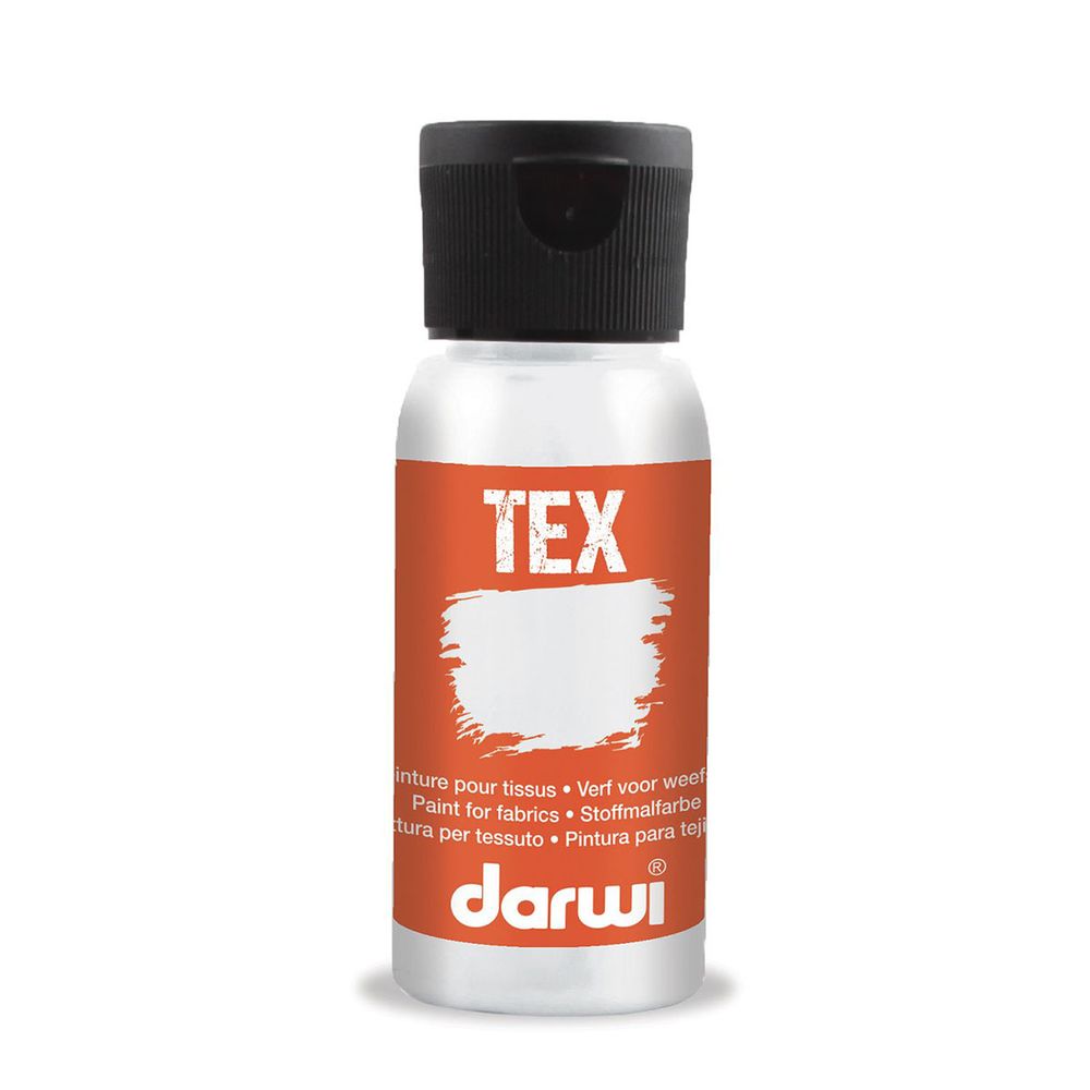 Краска для ткани Darwi TEX, 50 мл, 085 белый Перламутровый