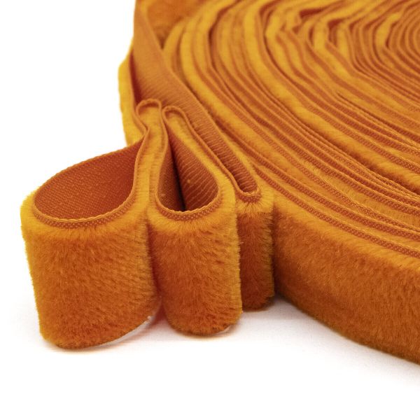 Лента бархатная (тесьма) 20.0 мм / 10±0.5 метров, рис. 8319, 4 оранжевый, С3513Г17