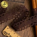 Кружево вязаное (тесьма) 20 мм / 10 метров, 6307-1 цв.27 коричневый, 10 м, Kruzhevo