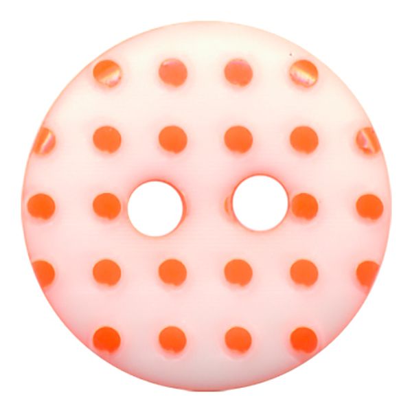 Пуговицы детские 11 мм, 36 шт, А 001/С024 белый/морковный, Gamma AY 9955