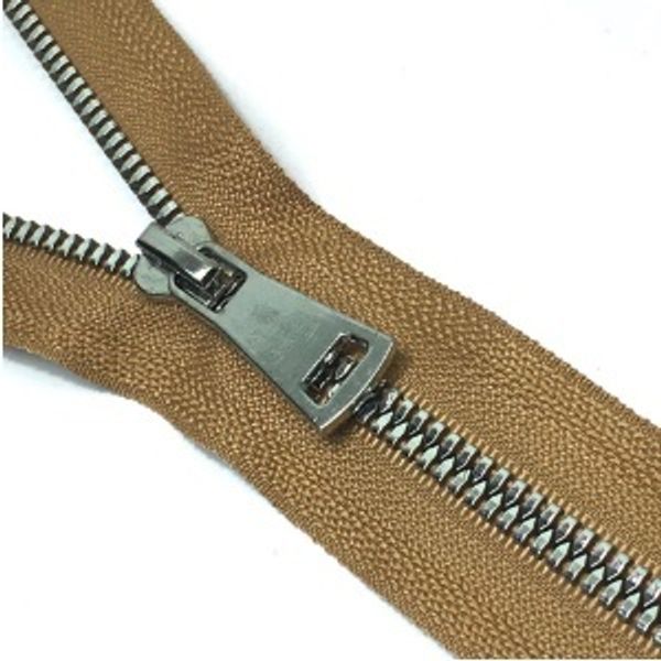 Молния трактор Т5 (5 мм) 1 зам., разъем., 75 см, никель D007 бежевый уп.5 шт, Mzip Premium