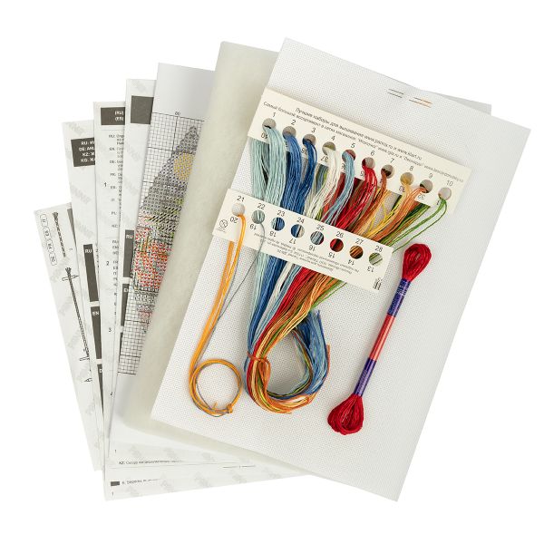 Набор для вышивания нитками Panna, новогодняя игрушка Праздник к нам приходит, 6х6 см