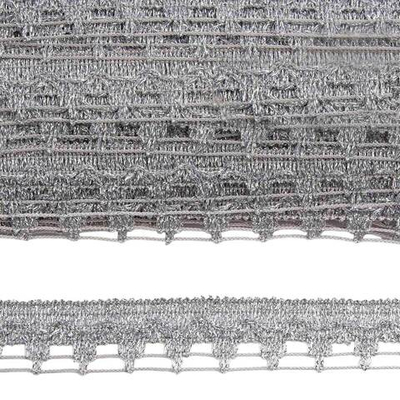 Тесьма 25 мм / 16 метров, серебро, 10171