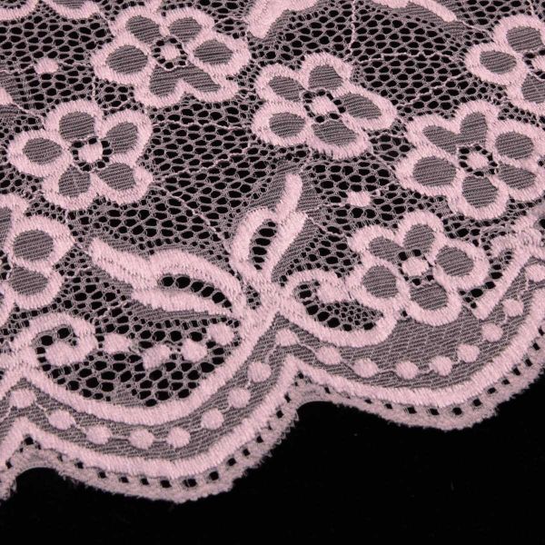 Кружево бельевое эластичное 400 мм / 13.72 м, цв. C344 пудровый