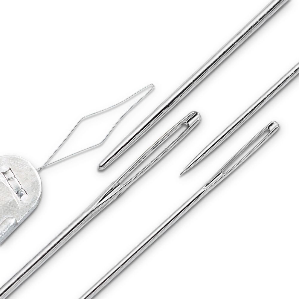 Набор игл для вышивки с острием/без острия №18-22 с нитевдевателем, сталь, Prym