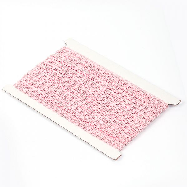 Тесьма Шанель плетеная 8 мм, 0384-0017 цв.43 розовый уп.9м