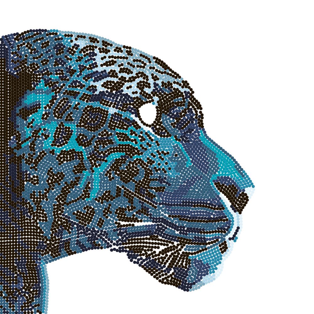 Алмазная (кристальная) мозаика Фрея ALBP-262, постер Ледяной леопард, 30х30 см