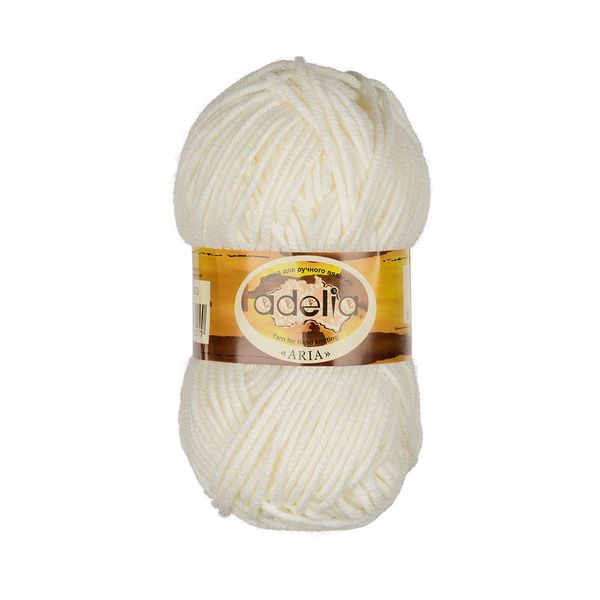 Пряжа Adelia Aria / уп.5 мот. по 100г, 100м, 03 молочный