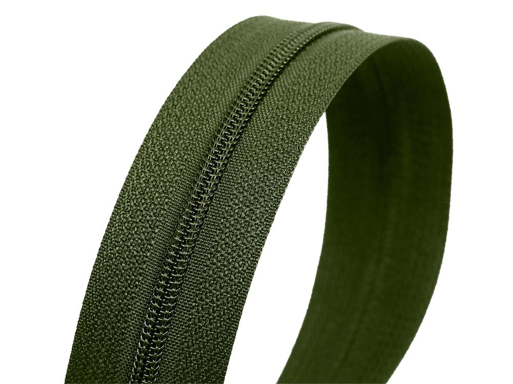 Молния рулонная витая (спираль) Т3 (3 мм) УСИЛЕННАЯ, НА БОБИНЕ, S-567 хаки (цв.SBS) / кор. 1200 метров