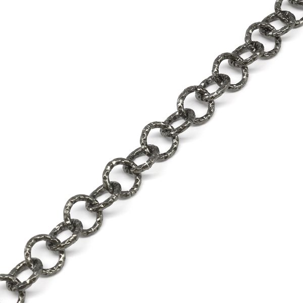 Цепь алюминиевая 2,0 мм, 11,6 мм, боб(10 м) (чер.никель) K14333